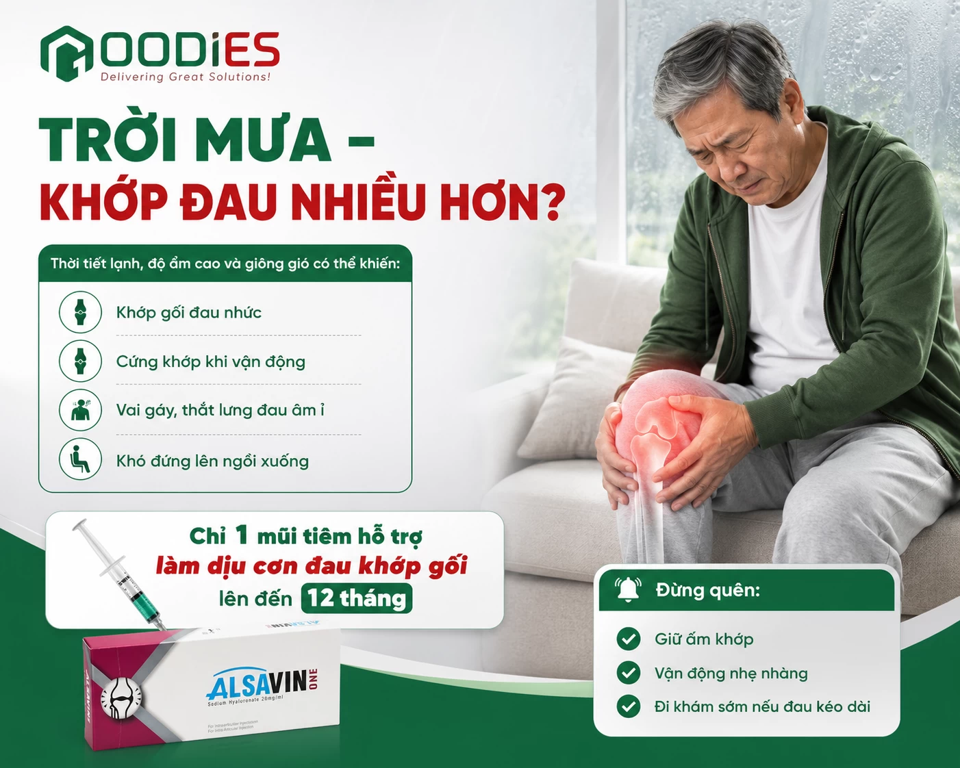 Trời mưa -  Khớp bỗng đau nhiều hơn?