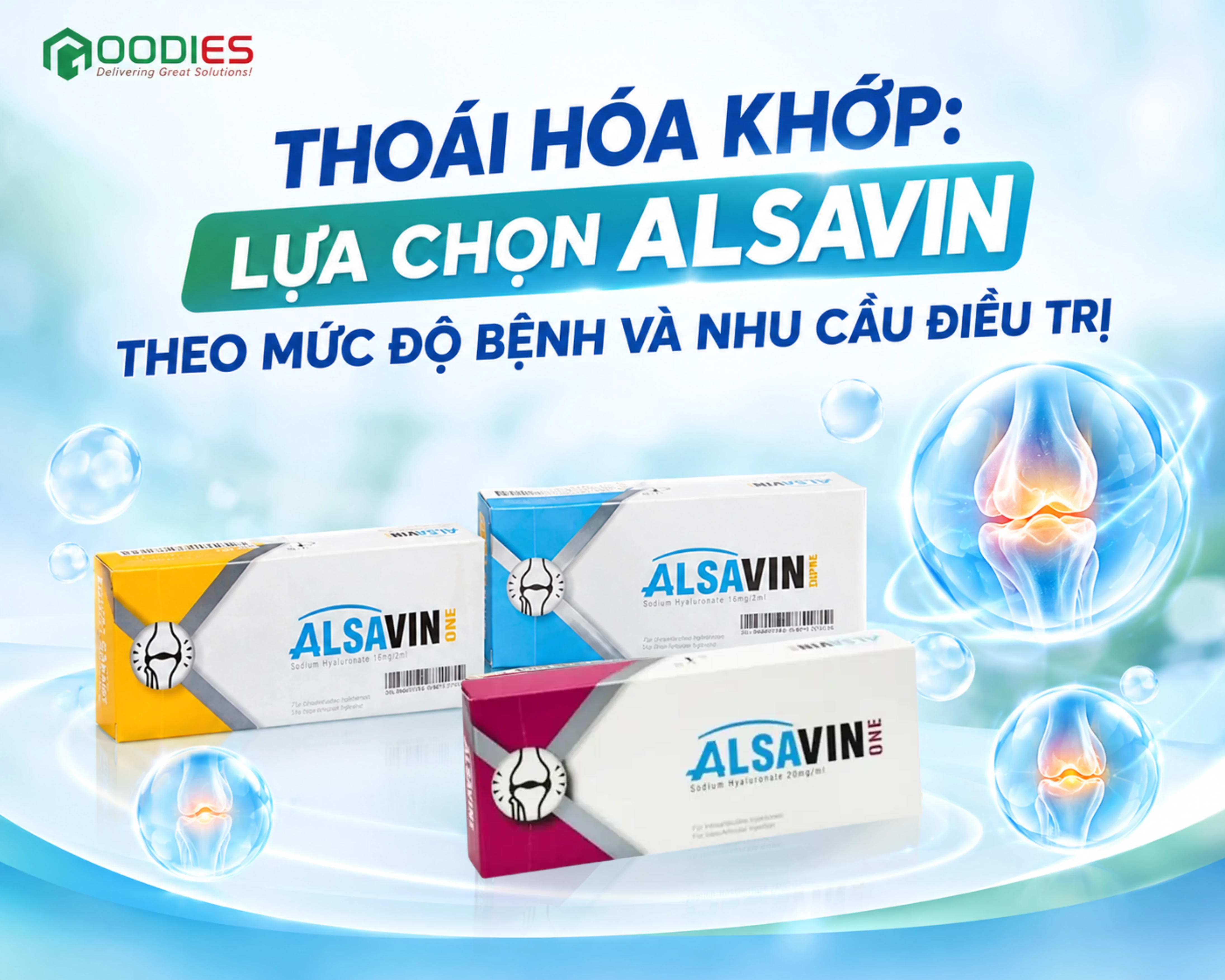 Thoái hóa khớp: Lựa chọn Alsavin theo mức độ bệnh và nhu cầu điều trị